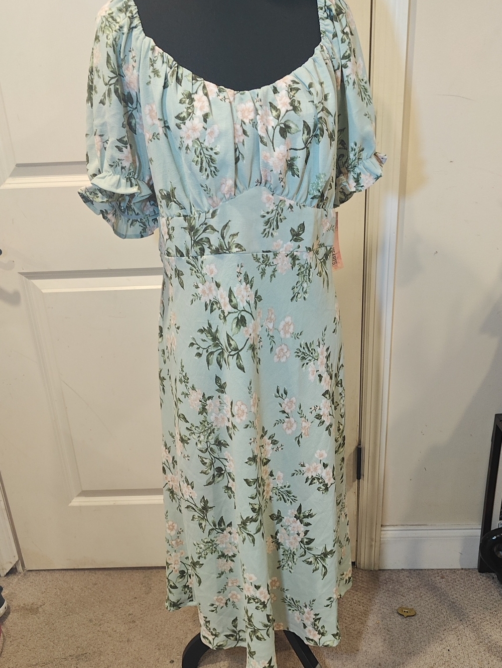 Inspired Hearts Sage Green Floral Maxi Dress